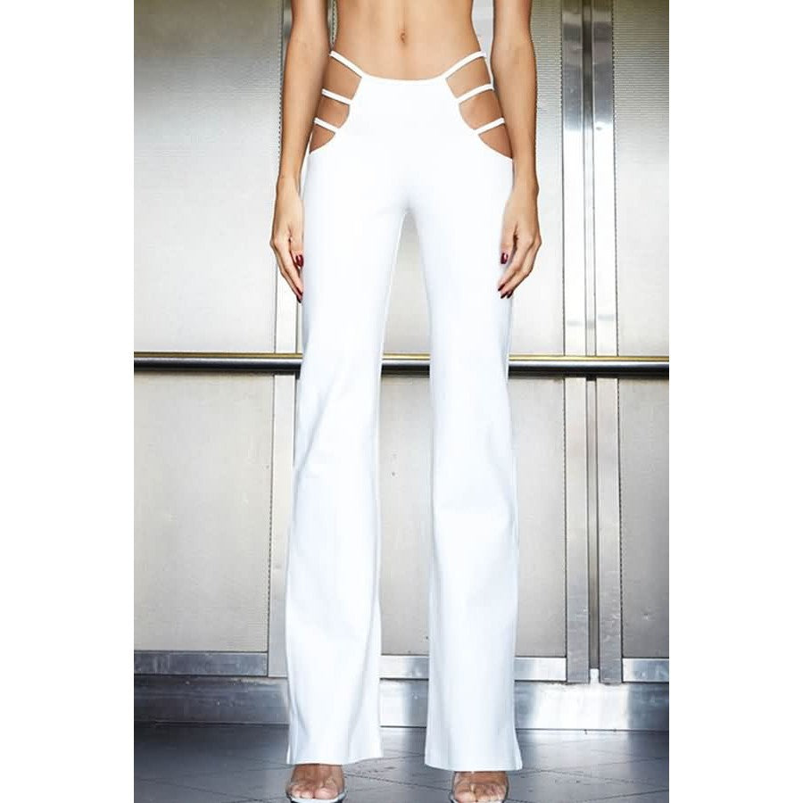 Hollow Low Waist Flared Pants