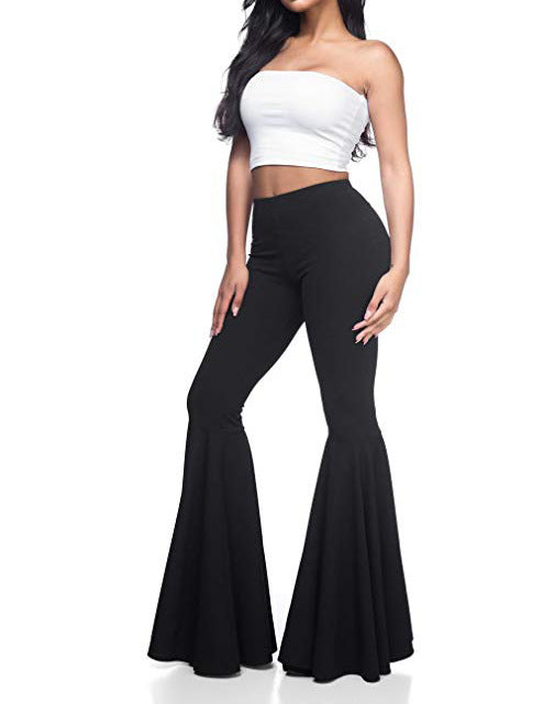 Casual Waist Fashion Pleated Flared Pants