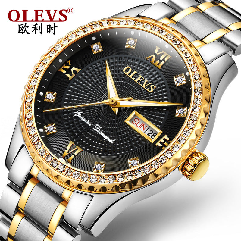 Full Gold Quartz Diamond Men's Watch