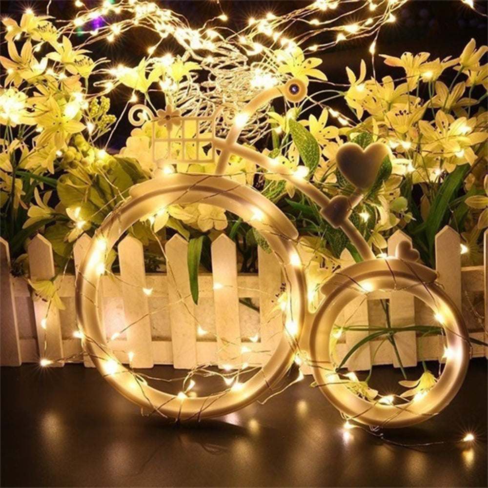 Waterproof Outdoor Solar LED Strip Mini String Lights 10M_5