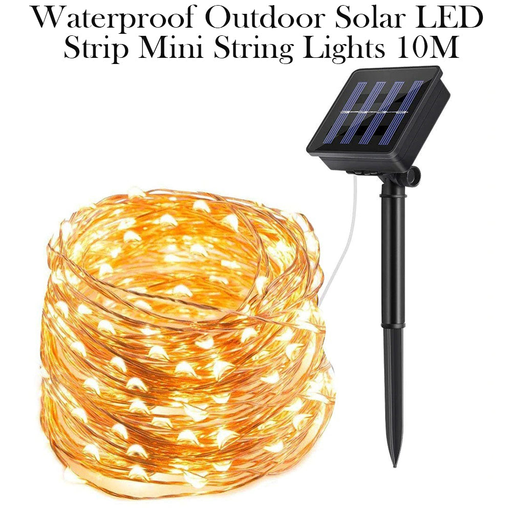 Waterproof Outdoor Solar LED Strip Mini String Lights 10M_17