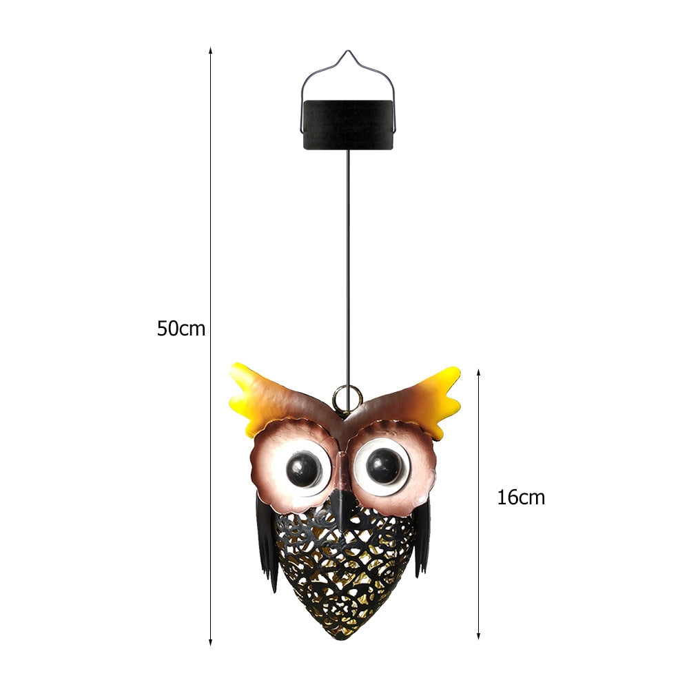 Solar Powered Rustic Decorative Outdoor LED Owl Lamp_7