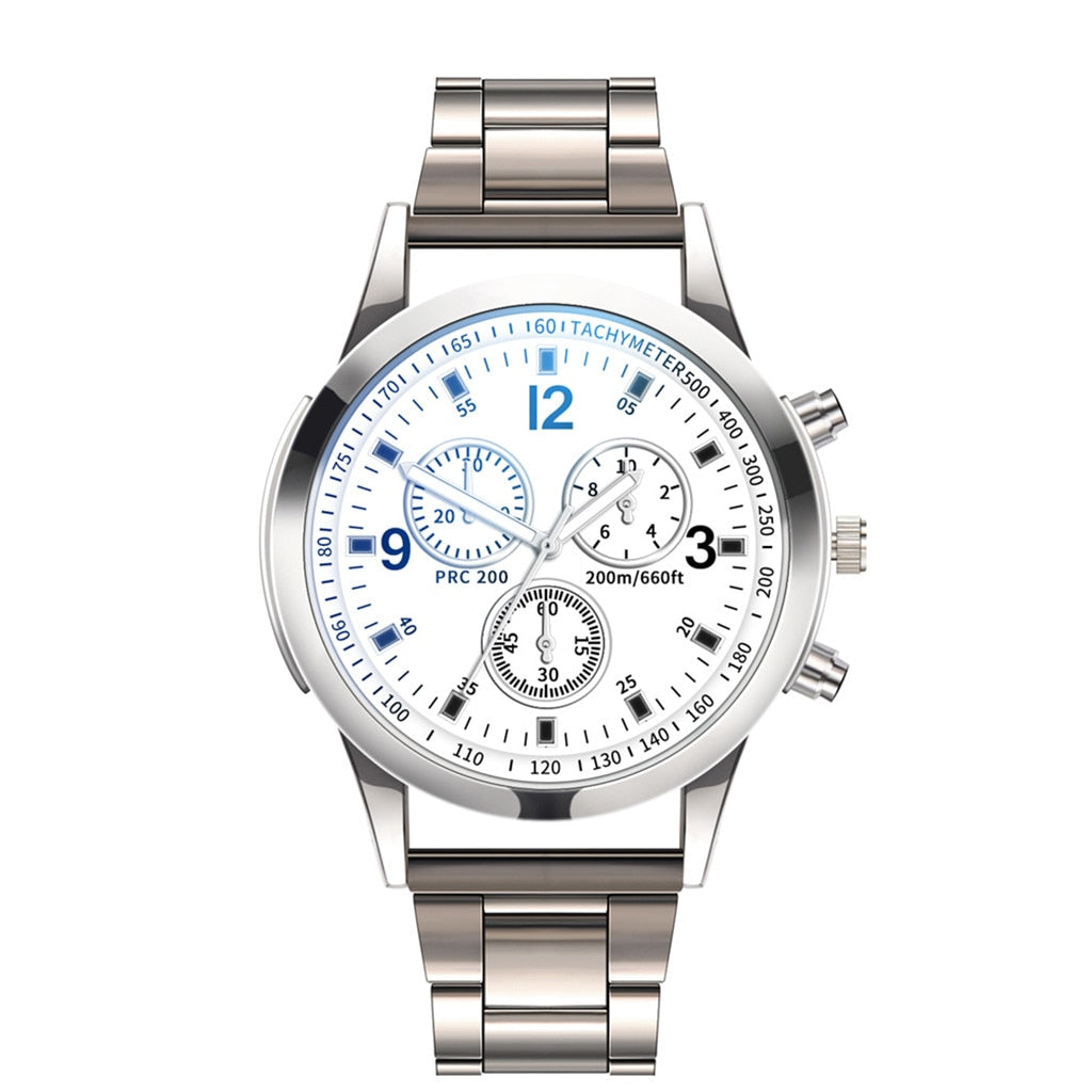 Quartz Watches Stainless Steel Round Dial