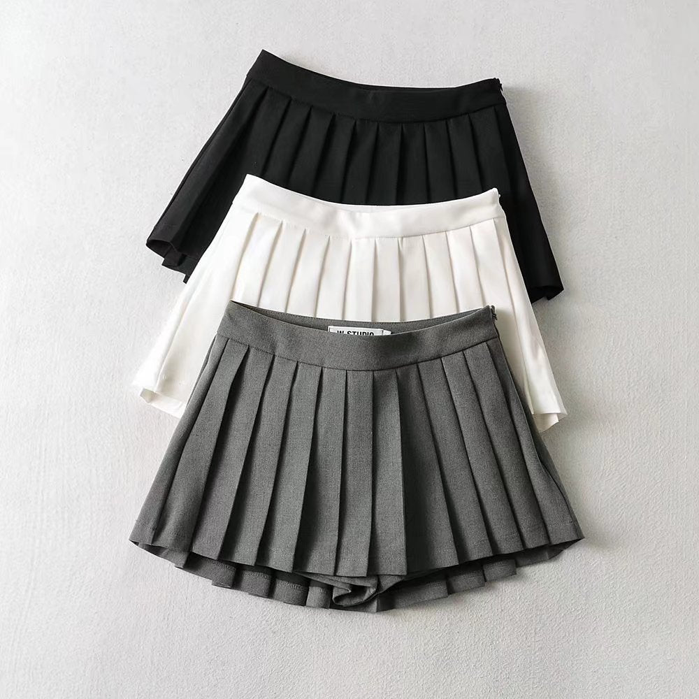 Pleated High Waisted Skirt