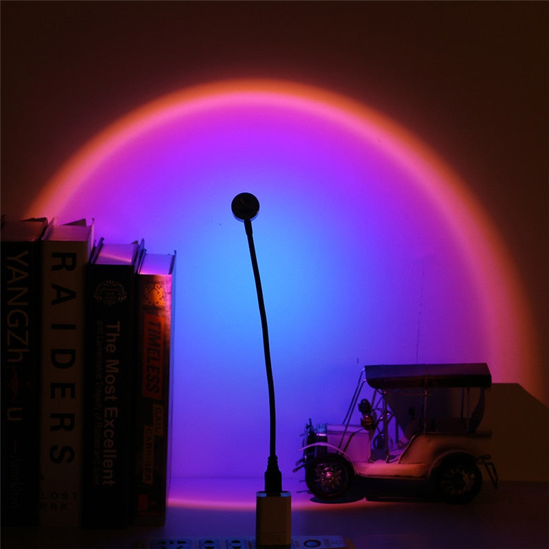 Sunset Lamp USB Rainbow Projector Atmosphere Decor Lights