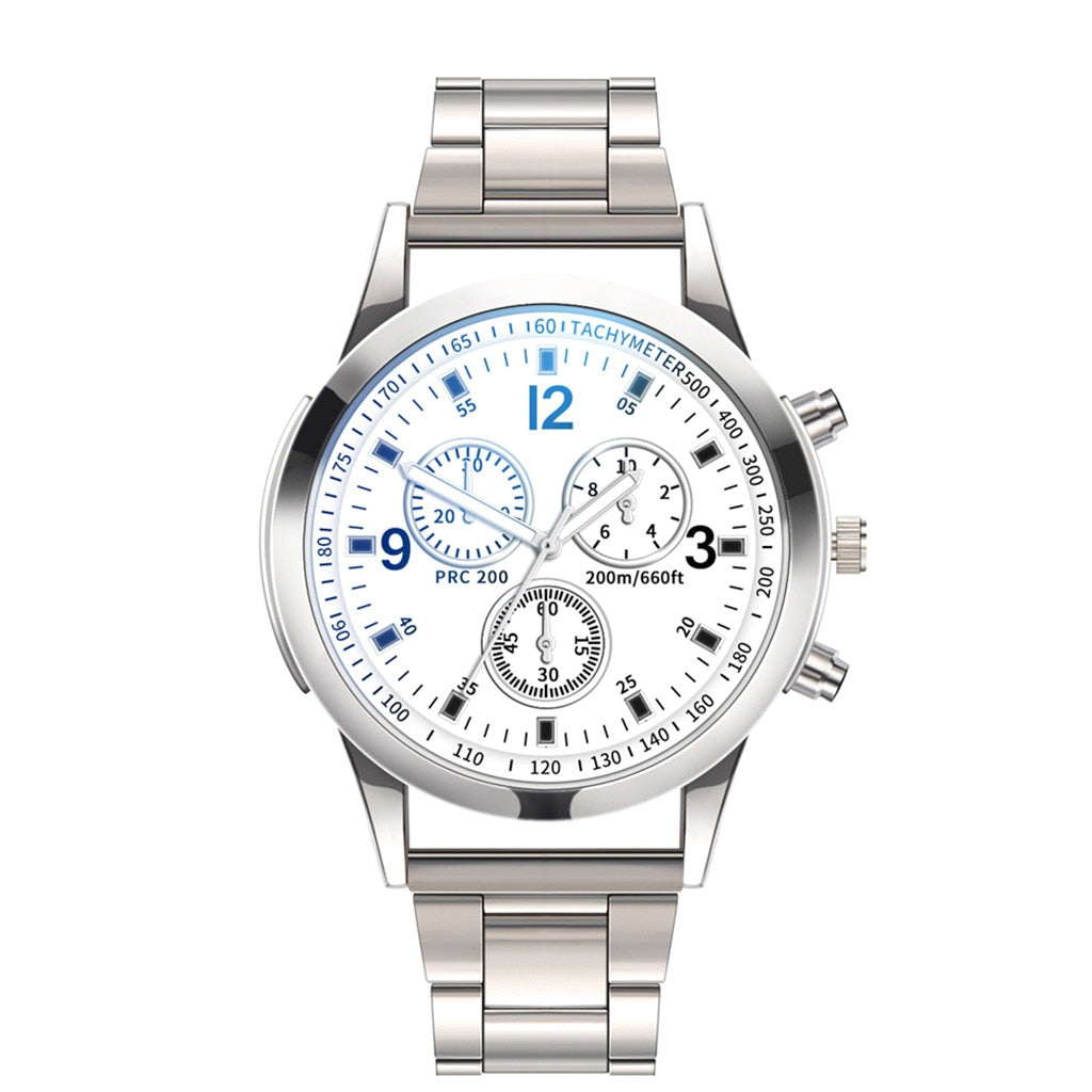 Quartz Watches Stainless Steel Round Dial