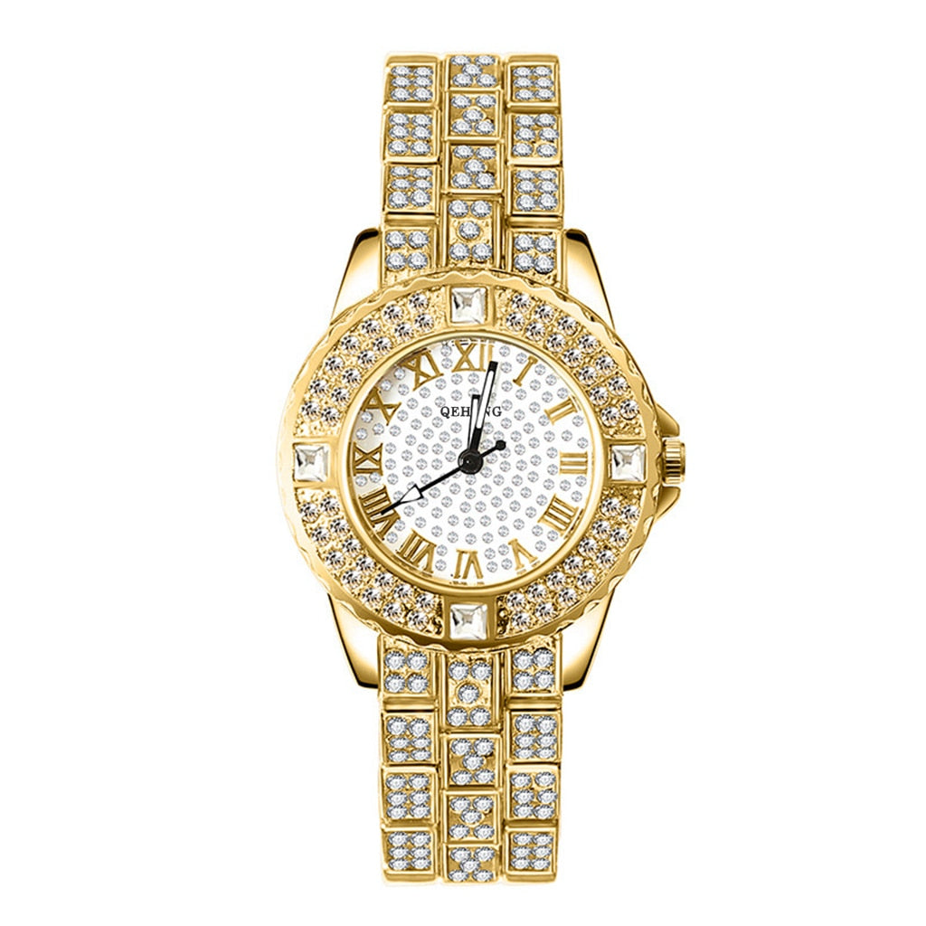 Diamond Women Gold Wrist Watches Luxury