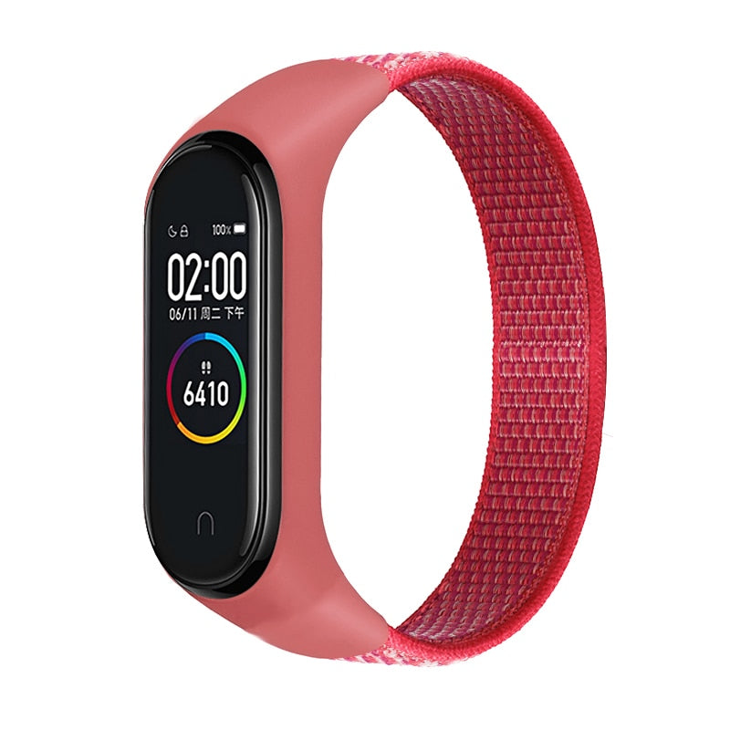 Bracelet band 5 6 Strap Nylon Sport loop for Mi band