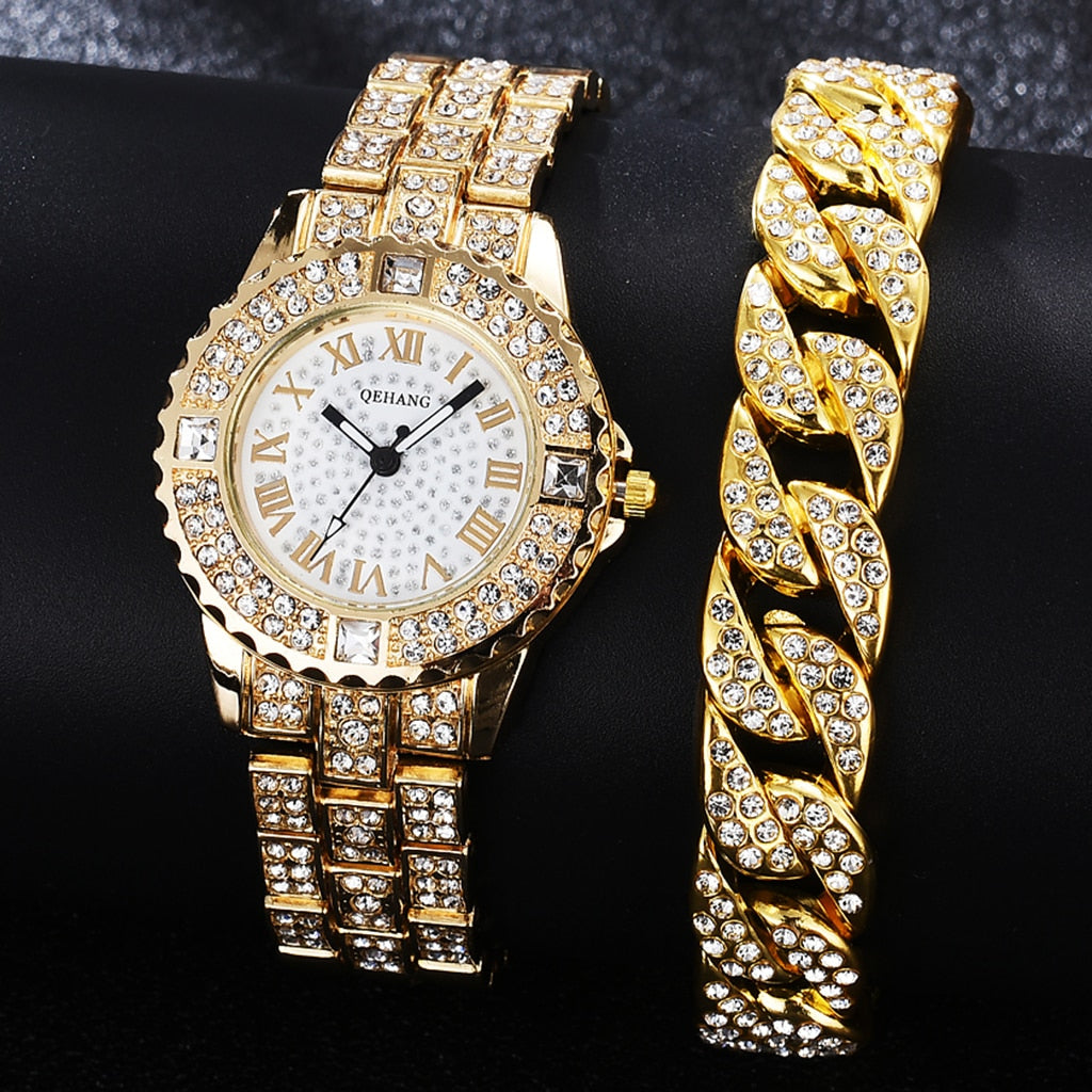 Diamond Women Gold Wrist Watches Luxury