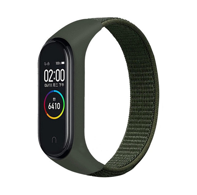 Bracelet band 5 6 Strap Nylon Sport loop for Mi band