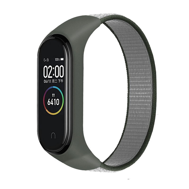 Bracelet band 5 6 Strap Nylon Sport loop for Mi band