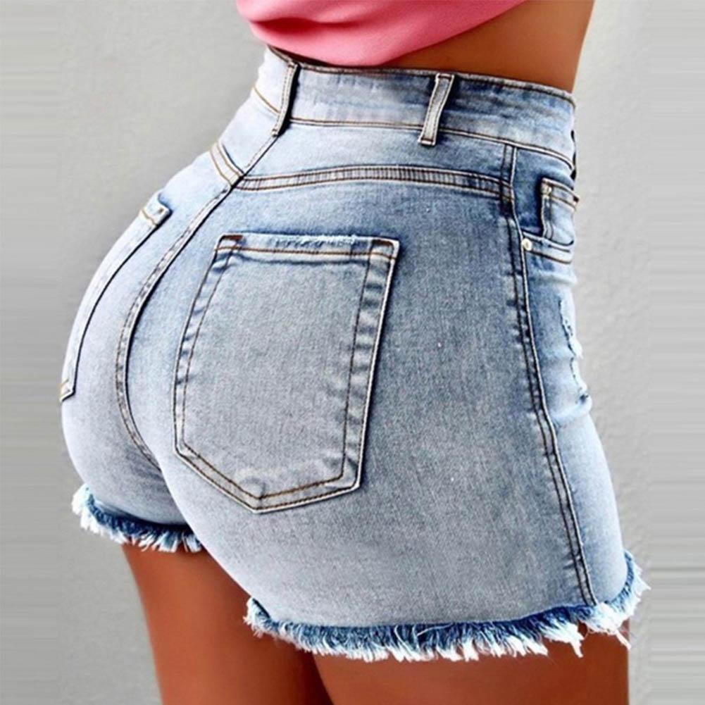 High Waist Jean Shorts