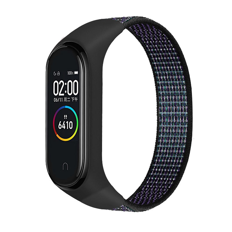 Bracelet band 5 6 Strap Nylon Sport loop for Mi band