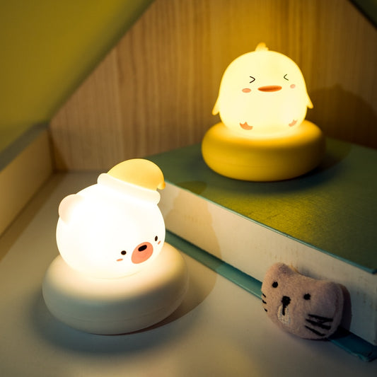 Chirldren Night Light USB Rabbit Bear Duck Cat Night Lamp