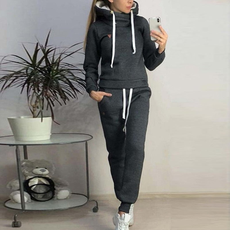 Fleece Hoodies Pullover Sweatshirts And Jogger Outfits