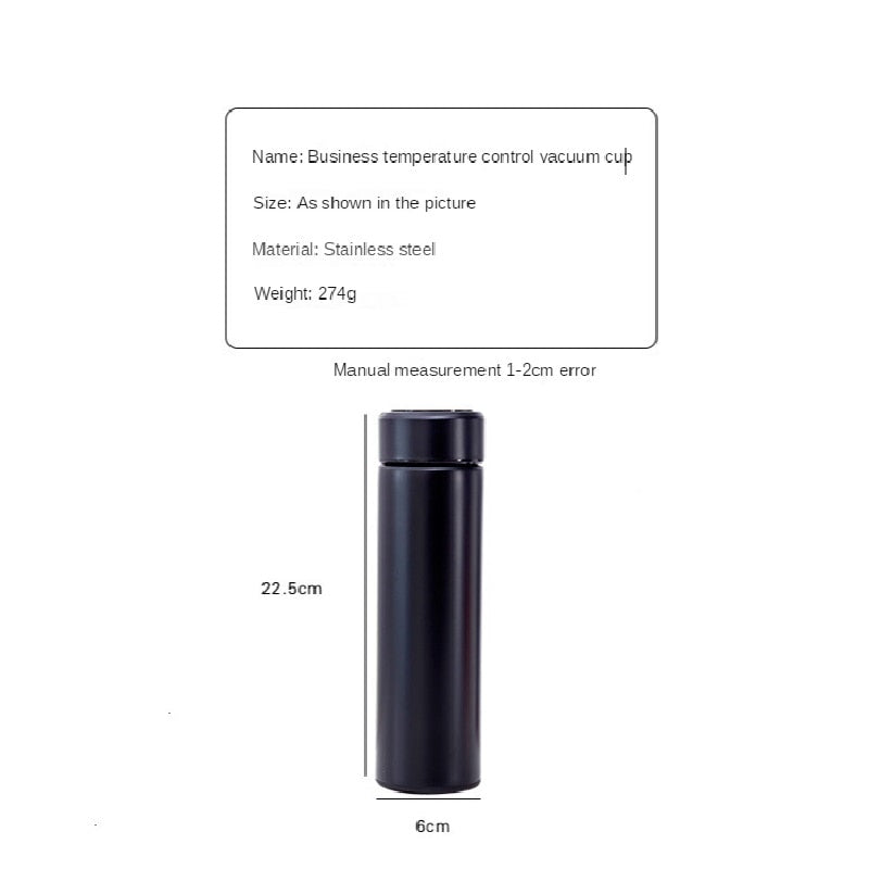 Smart Insulation Vacuum Water Cup Stainless Steel