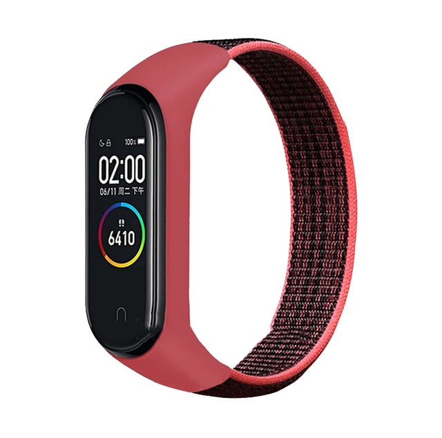 Bracelet band 5 6 Strap Nylon Sport loop for Mi band