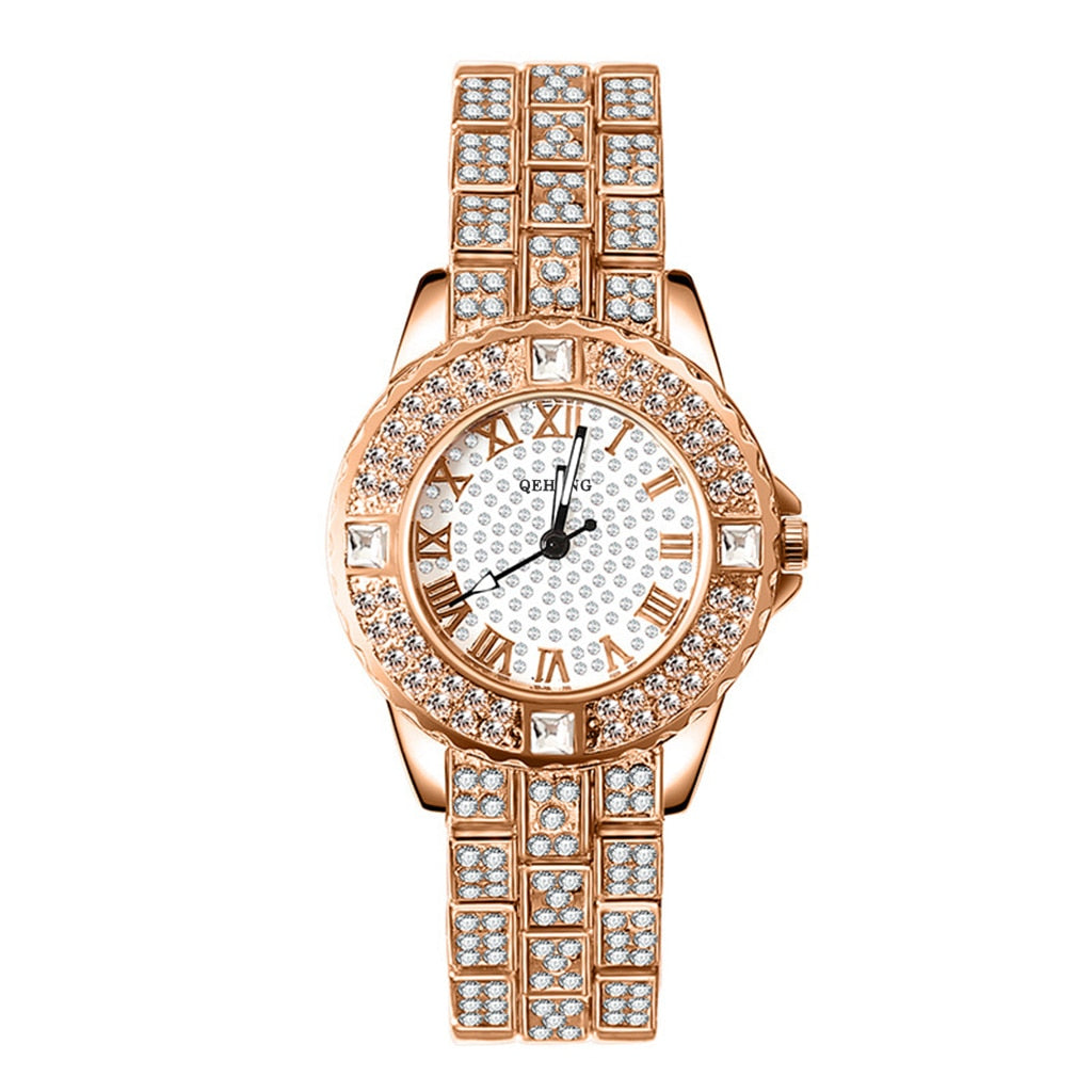 Diamond Women Gold Wrist Watches Luxury