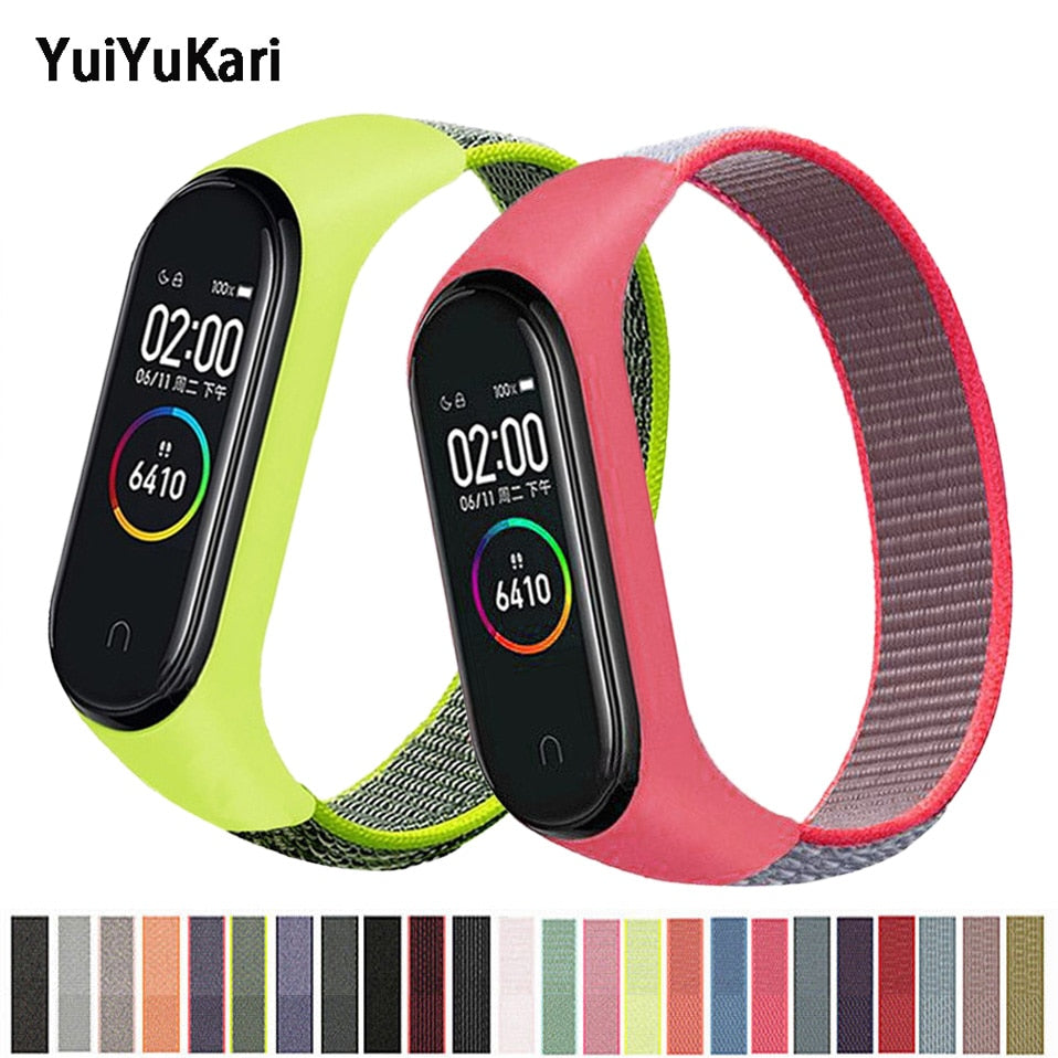 Bracelet band 5 6 Strap Nylon Sport loop for Mi band