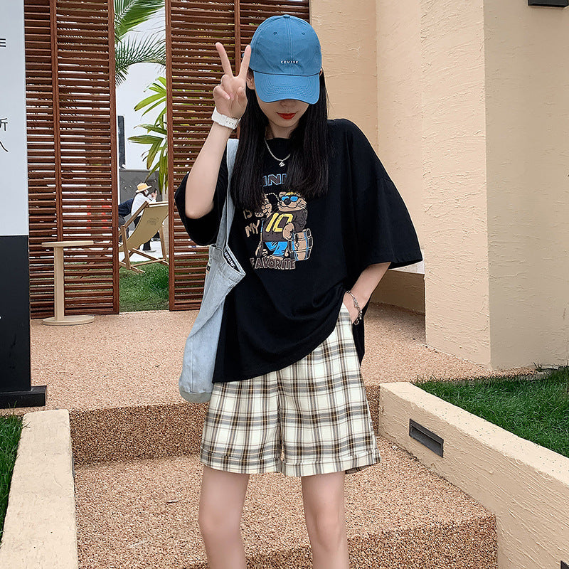 Blue Plaid Shorts