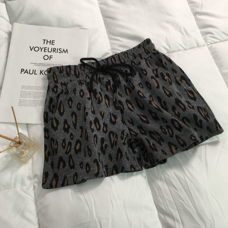 Leopard Print Casual Shorts