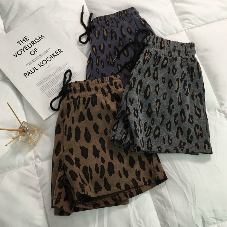 Leopard Print Casual Shorts