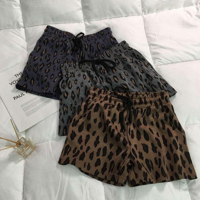 Leopard Print Casual Shorts