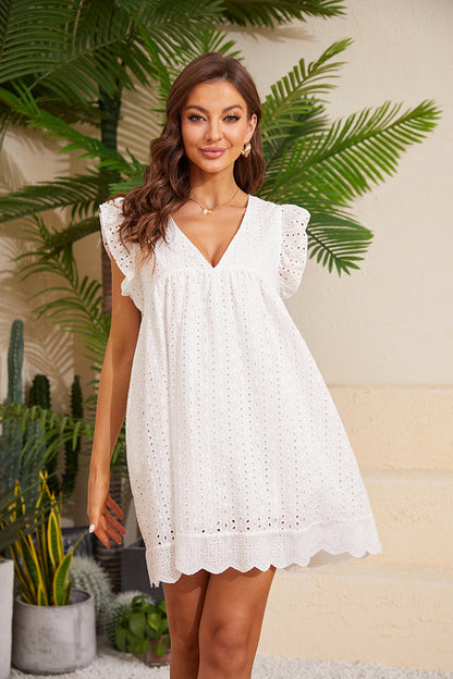 Hollow Lace V-Neck dress