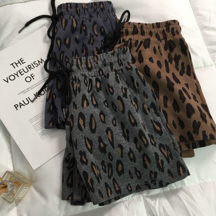 Leopard Print Casual Shorts