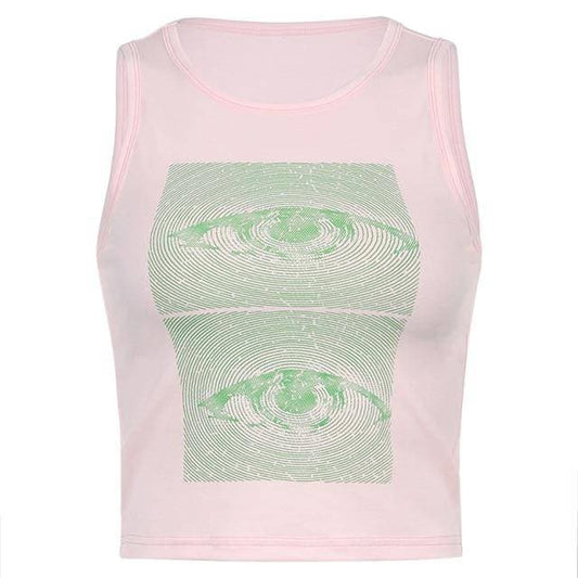 Artsy Eyes Print Tank