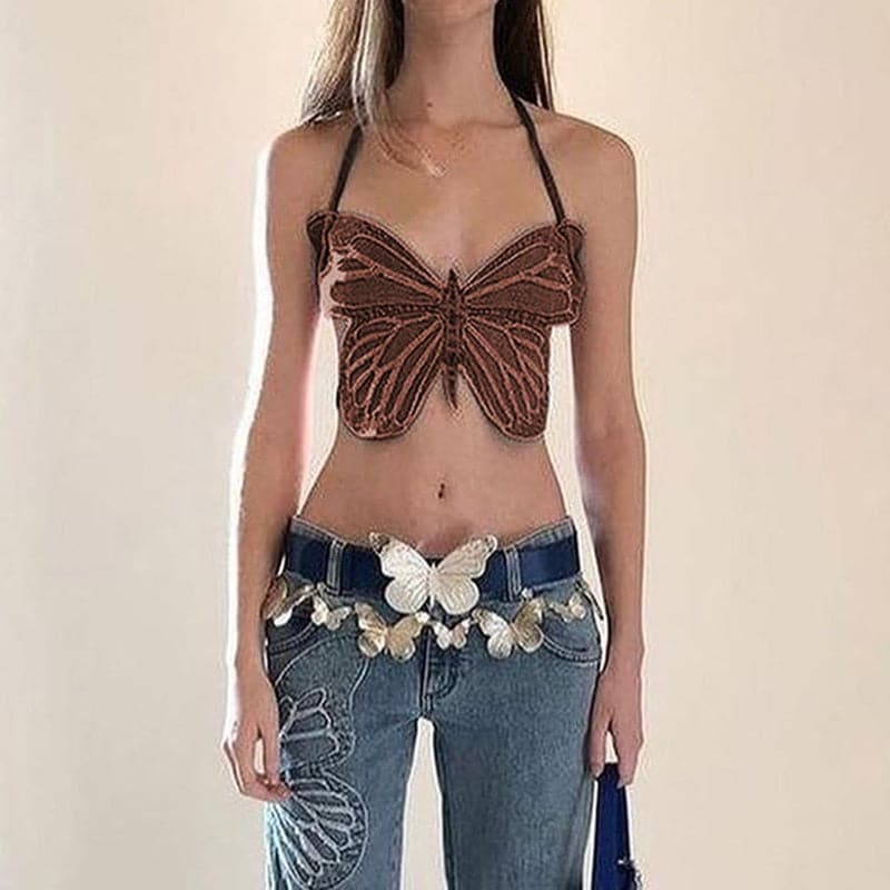 Iconic Butterfly Shaped Denim Top